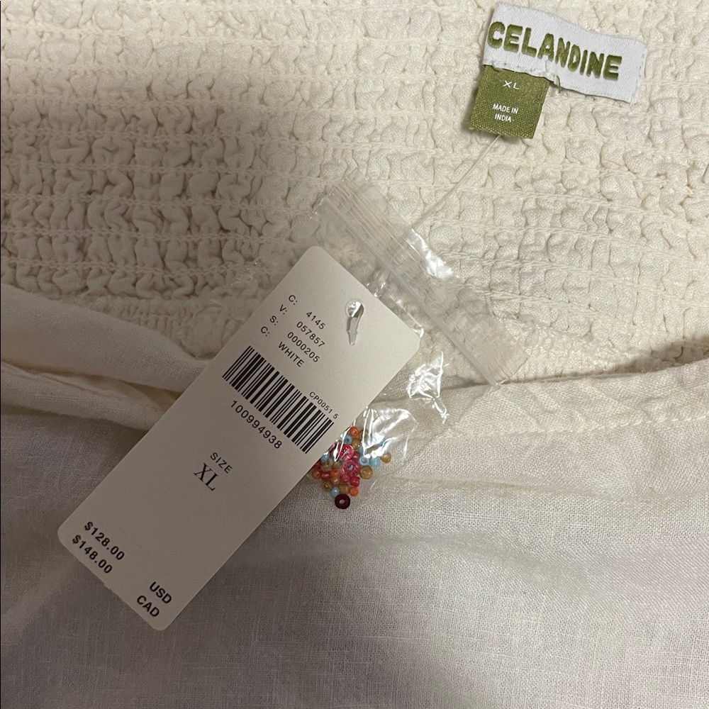 ANTHROPOLOGIE CELANDINE STRAPLESS CUTOUT LINEN DRESS - Picture 4 of 7